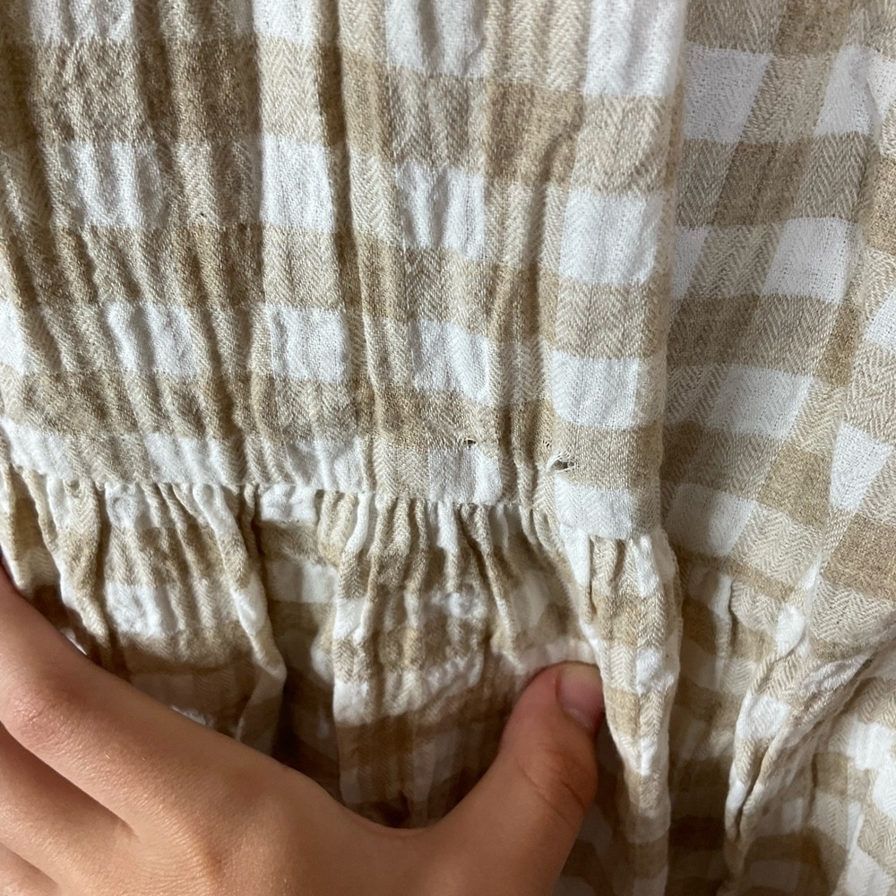 Hatch The Aurora Mini Dress Gingham Print Size 3/Large - Picture 8 of 13
